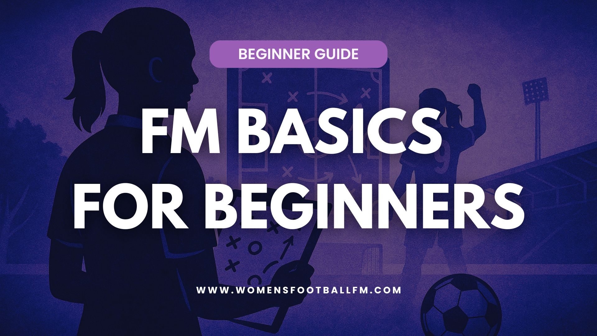 Female football manager holding a clipboard during a tactical session - FM26 beginner guide for women’s football